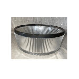 Elegant Teardrop Crystal Bowl with Silver Rim